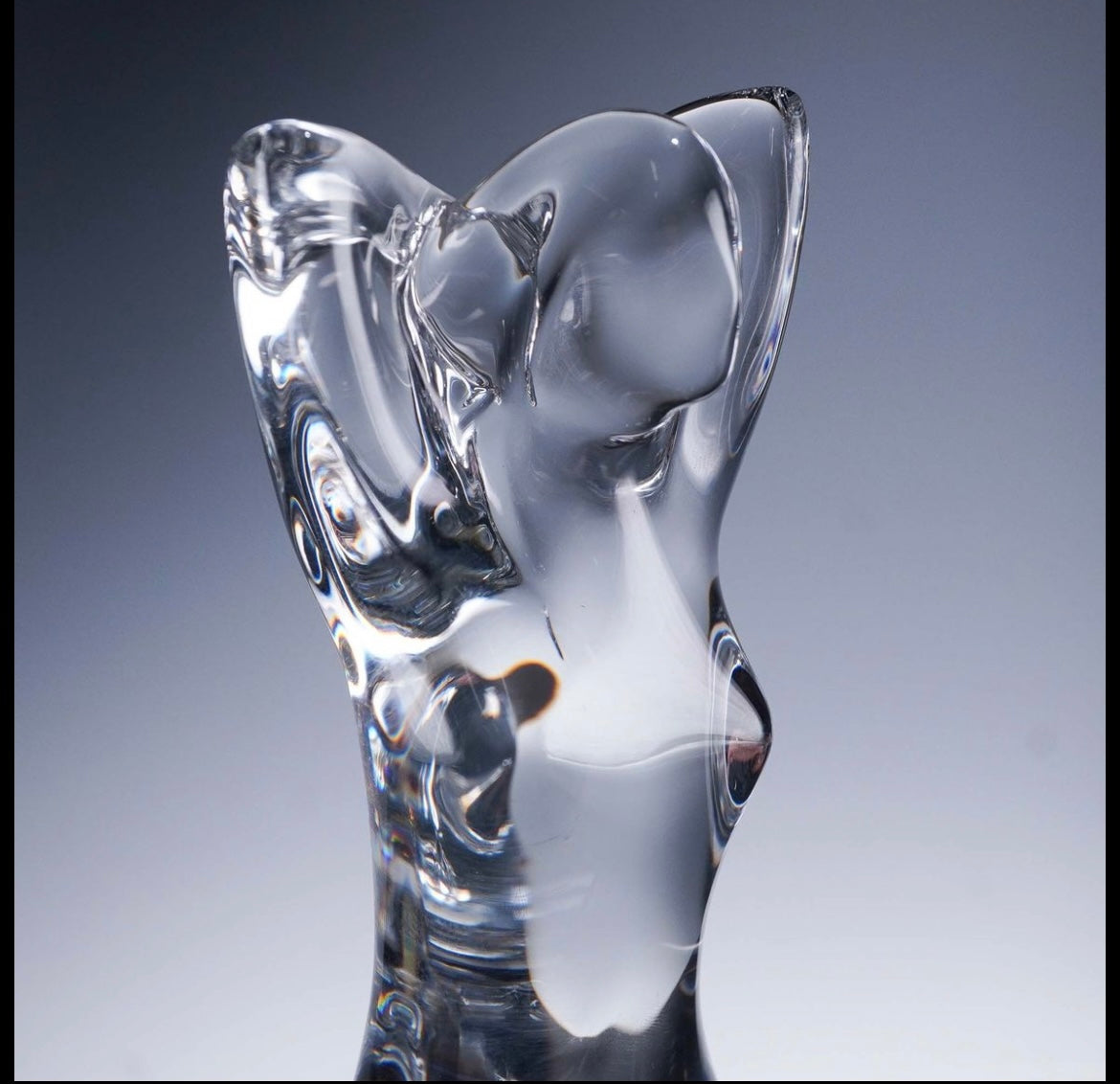 Baccarat by Robert Rigot Crystal Kneeling Nude Figurine Crystal House - Replacements