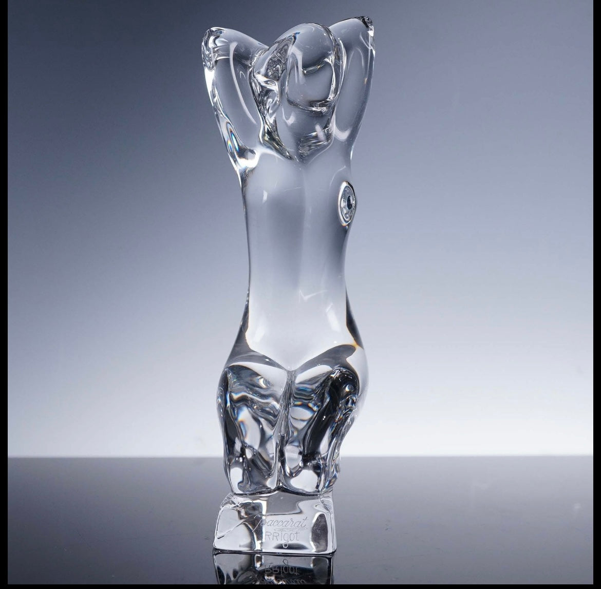 Baccarat by Robert Rigot Crystal Kneeling Nude Figurine Crystal House - Replacements