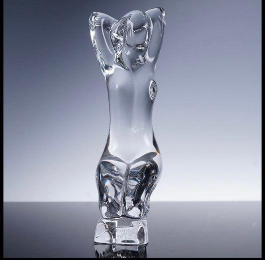 Baccarat by Robert Rigot Crystal Kneeling Nude Figurine Crystal House - Replacements