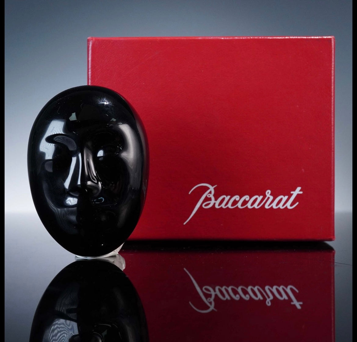 Baccarat Crystal Figurine, Tikki Tikki Black Crystal House - Replacements