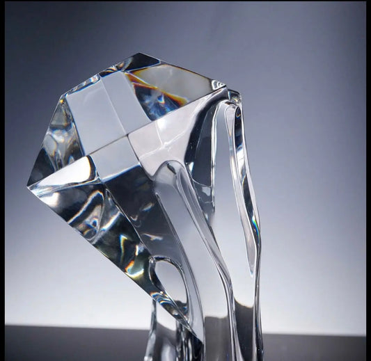 Baccarat Crystal Sculpture, Diamant by Robert Rigot Crystal House - Replacements