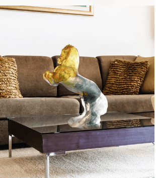 Balthazar in Amber & Grey by Jean - Louis Sauvat Daum - Crystal House