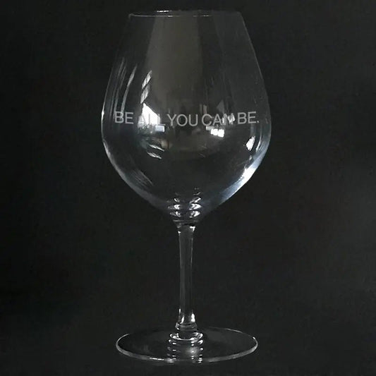 Be all you can be - Army slogan on Stem wine Glass Crystal House