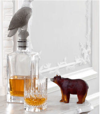 Bear in Dark Amber Daum - Crystal House