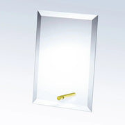 BEVELED RECTANGLE GLASS W/ BRASS POLE Crystal House - Prism