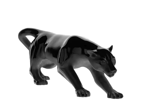 Magnum Black Panther Crystal Sculpture