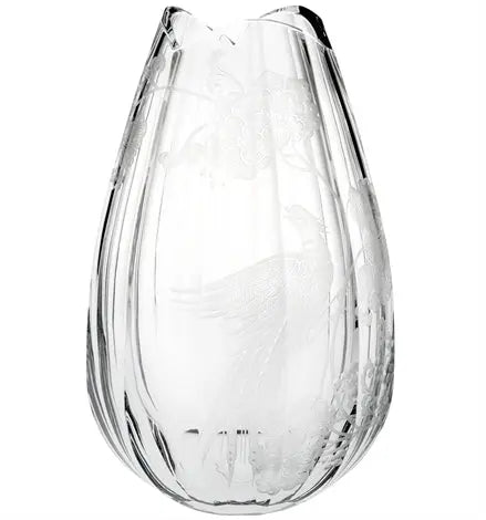BLUE BIRD VASE ENGRAVED Vista Alegre