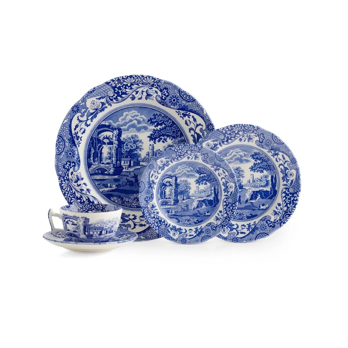 Blue Italian 5 Piece Place Setting Spode - Crystal House