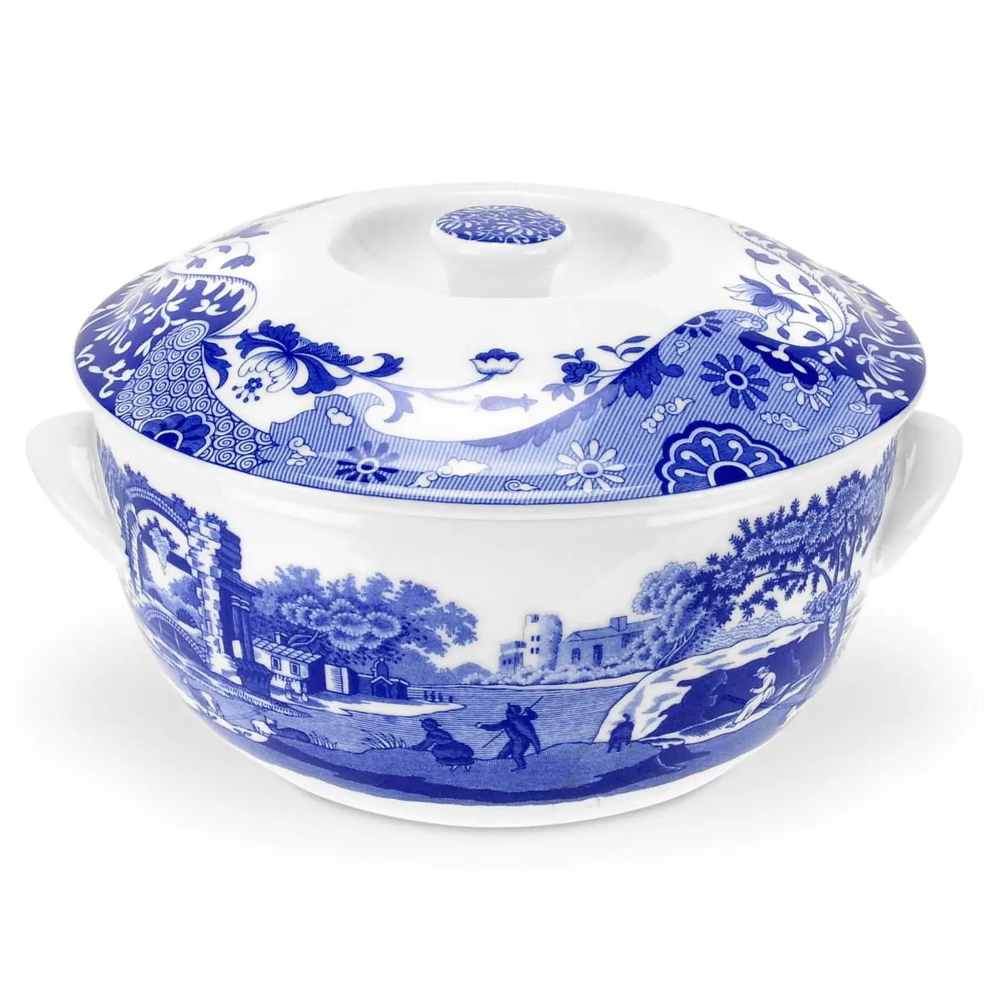 Blue Italian - Bakeware Round Covered Deep Dish Spode