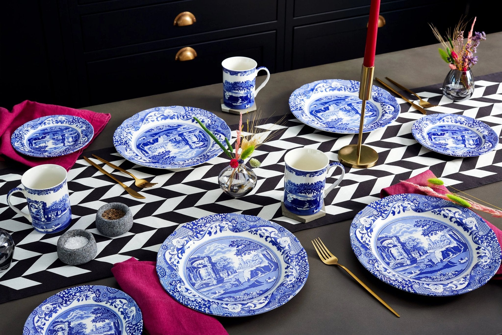 Blue Italian Dinnerware 12-pc Set Spode