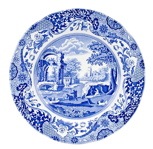 Blue Italian dinner plate, Elegant blue tableware plate