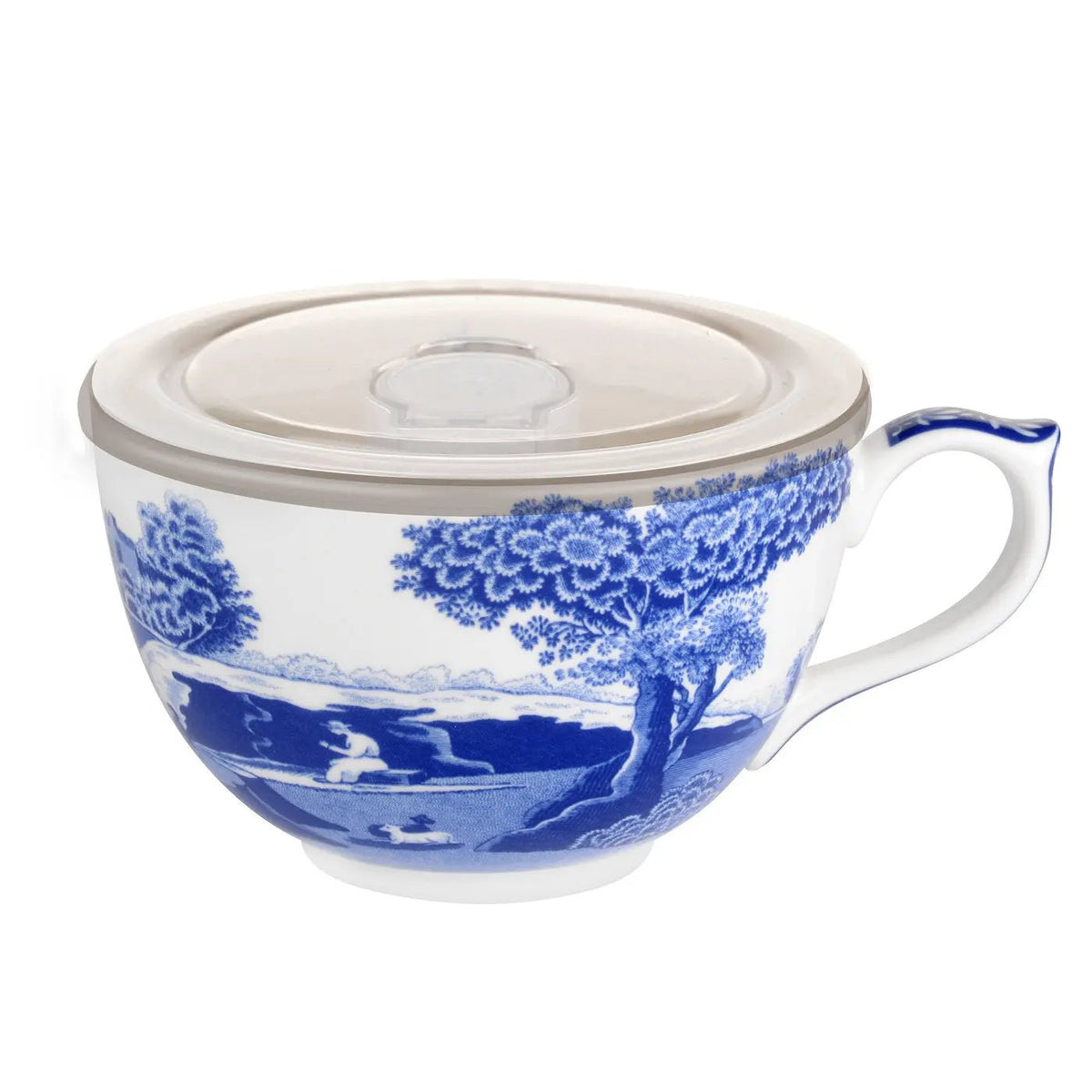 Blue Italian Dinnerware Jumbo Cup w/Lid Spode