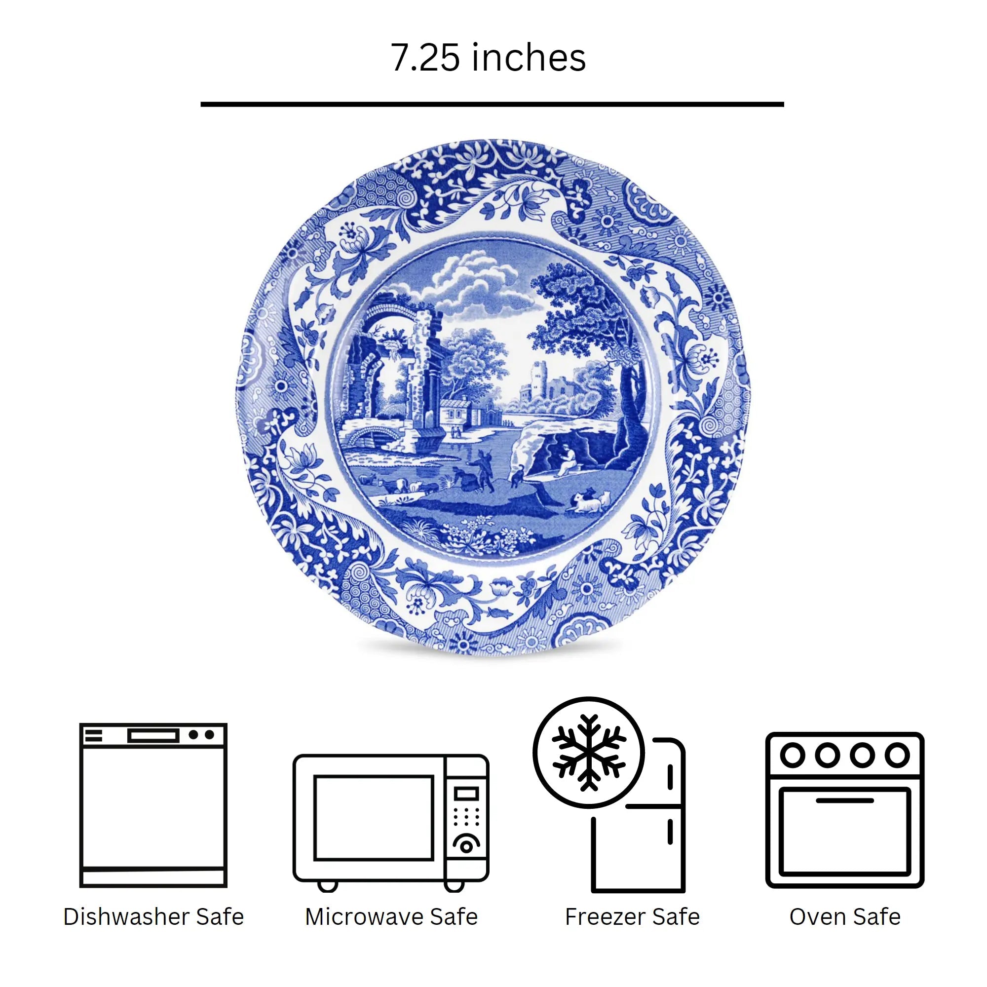 Blue Italian Dinnerware Salad Plate */** Spode
