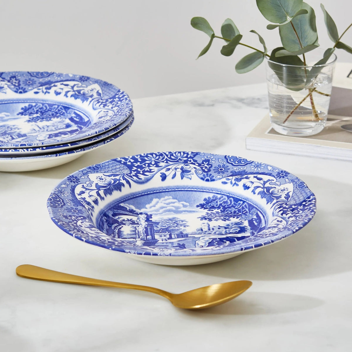 Blue Italian Dinnerware Soup Plate Spode