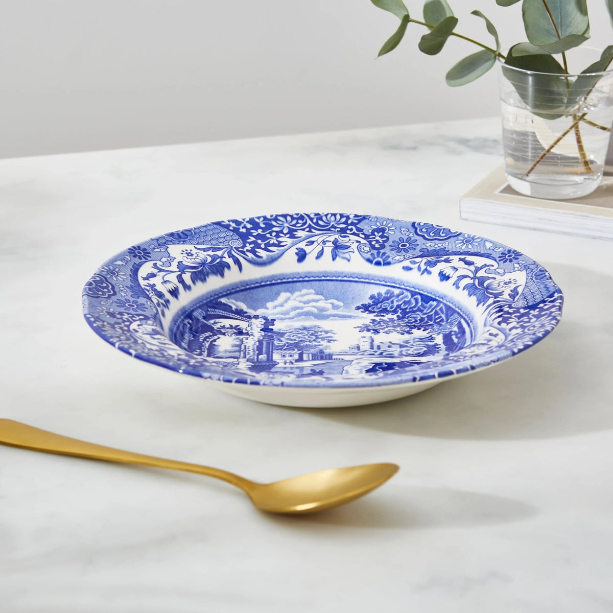 Blue Italian Dinnerware Soup Plate Spode