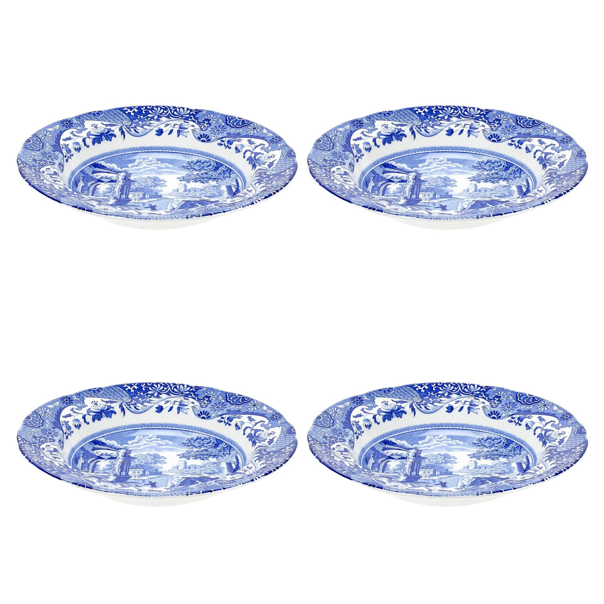 Blue Italian Dinnerware Soup Plate Spode