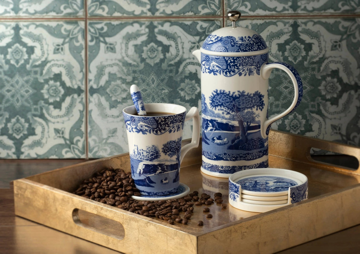 Blue Italian Serveware Cafetiere Spode