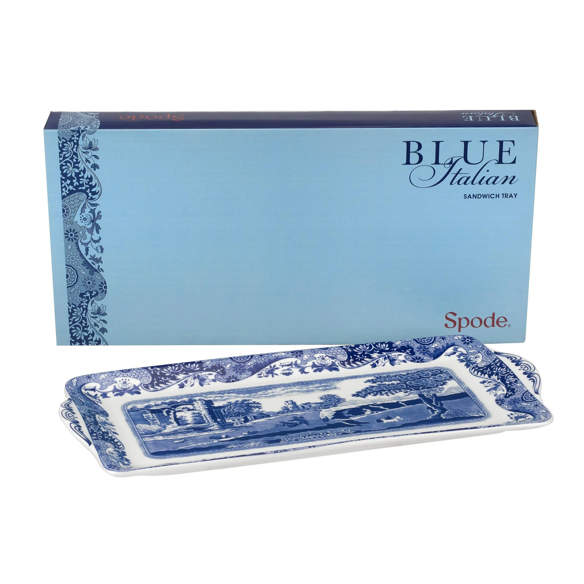 Blue Italian Serveware Sandwich Tray Spode