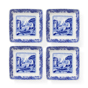 Blue Italian Serveware Square Dishes Set of 4 Spode