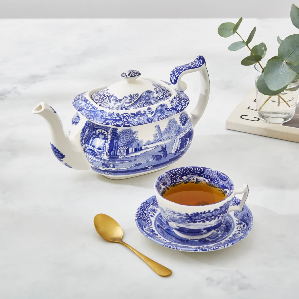 Blue Italian Serveware Teapot Spode
