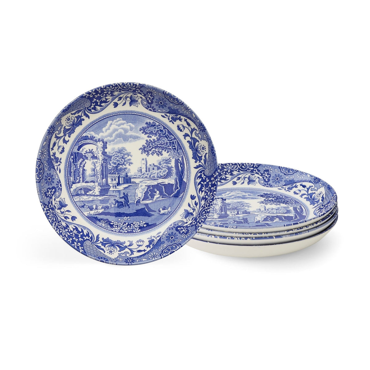 Blue Italian Set of 4 Pasta Bowls Spode - Crystal House