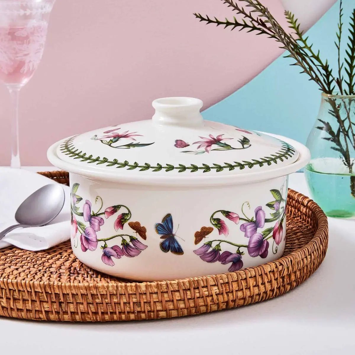 Botanic Garden - Bake & Prep Covered Casserole (D) (Sweet Pea) Portmeirion