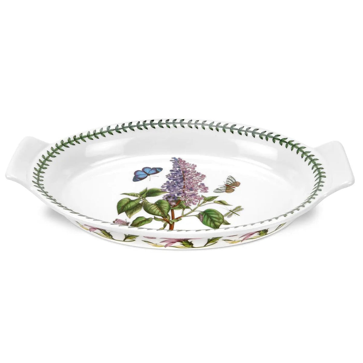 Botanic Garden - Bake & Prep Large Oval Gratin Dish (Lilac) Portmeirion
