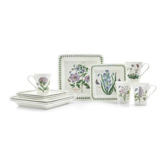 Botanic Garden -  Classic Dinnerware 12-pc Dinner Set, Square Shape Portmeirion