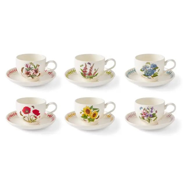 Botanic Garden -  Meadow BREAKFAST CUP & SAUCER S/6 Portmeirion