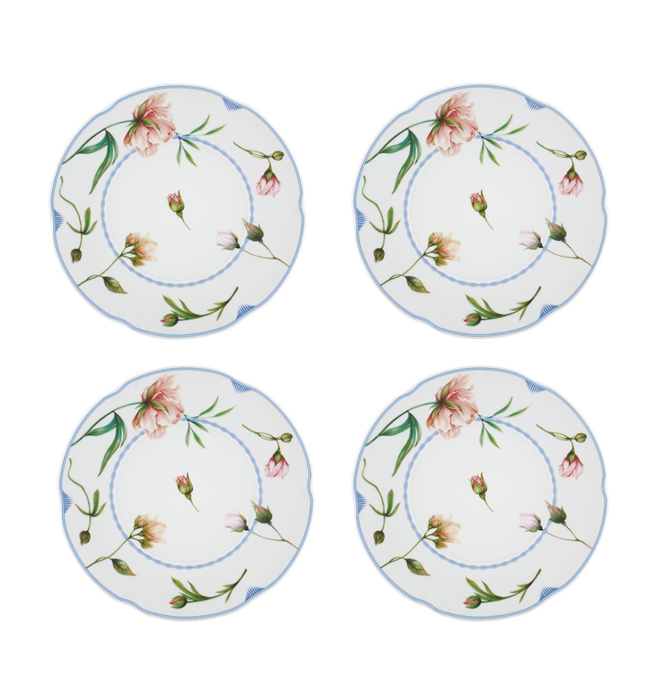 Bridgerton Dessert Plates Set of 4 by Vista Alegre – Luxury Porcelain Netflix Inspired Plates Vista Alegre - Crystal House