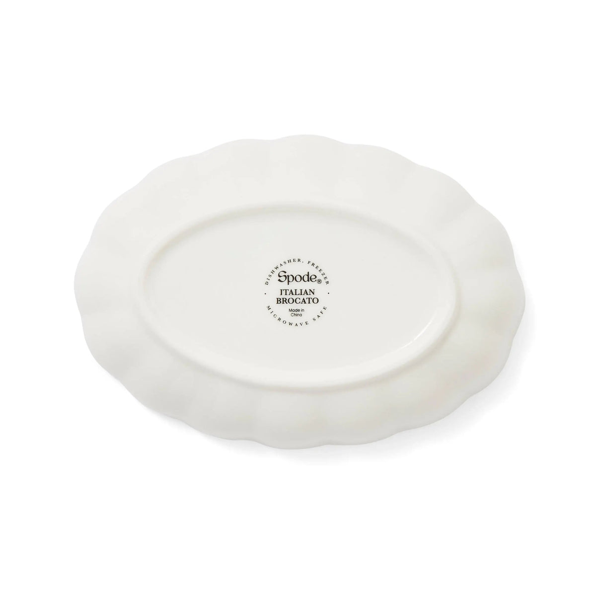 Brocato Serveware and Gift 6'' Oval Fluted Dish Spode