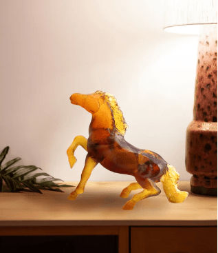 Brown Wild Horse by Jean - François Leroy Daum - Crystal House