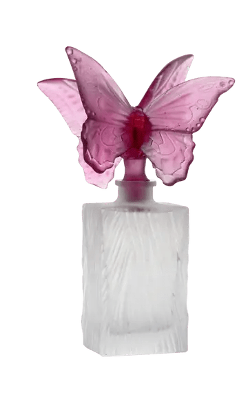 Butterfly Perfume Bottle in Purple Daum