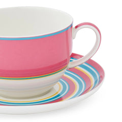 Calypso Serveware and Giftware Breakfast Cup & Saucer - Pink Spode