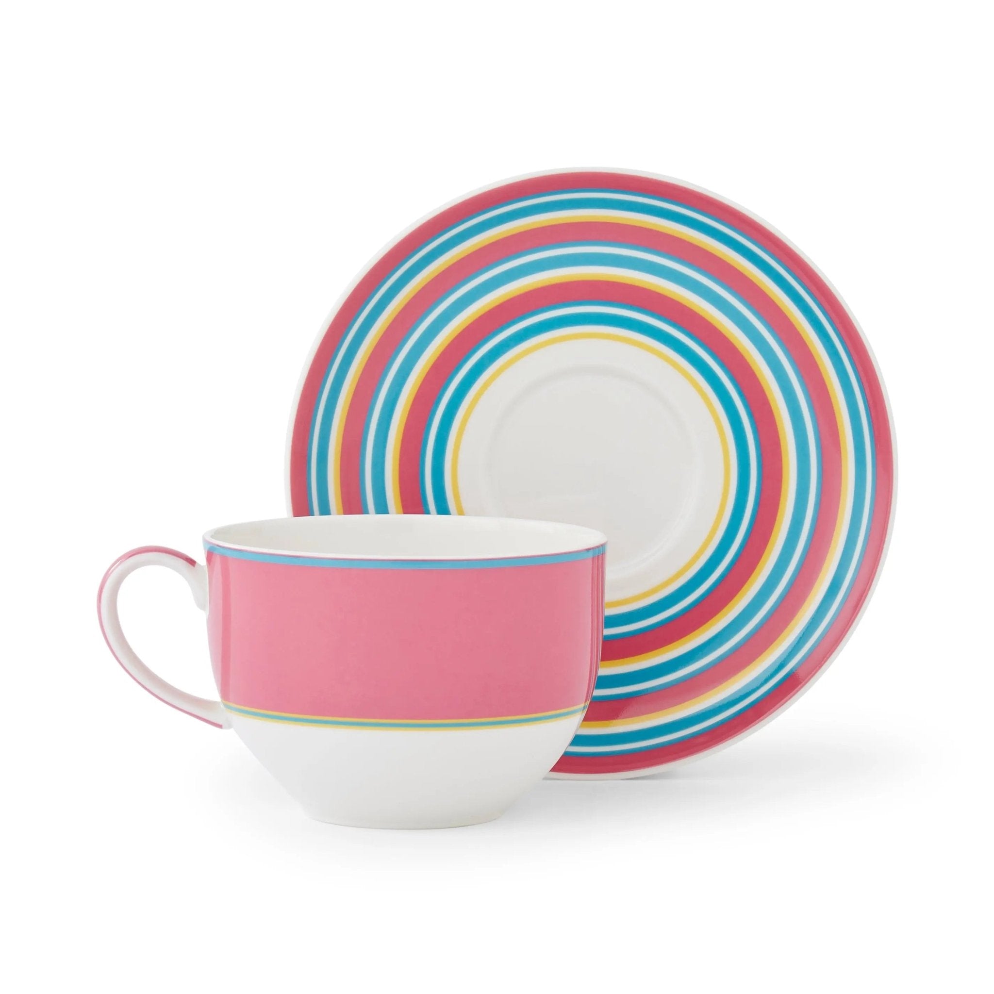Calypso Serveware and Giftware Breakfast Cup & Saucer - Pink Spode