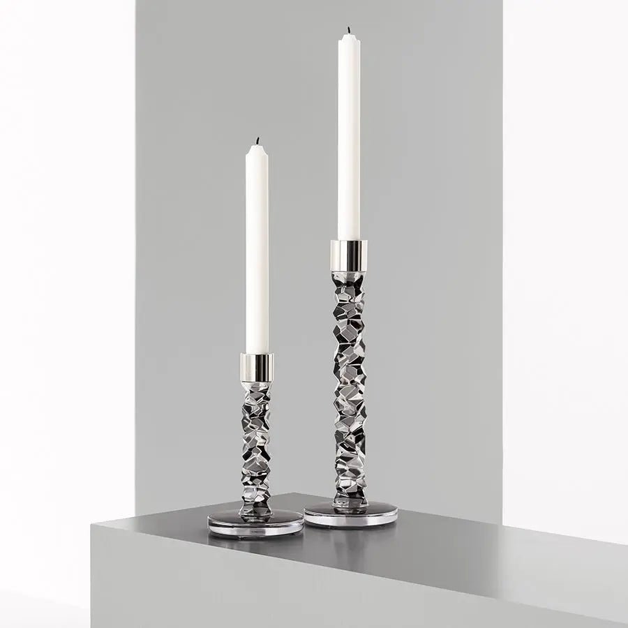 Carat Graphite Candlestick Small Orrefors