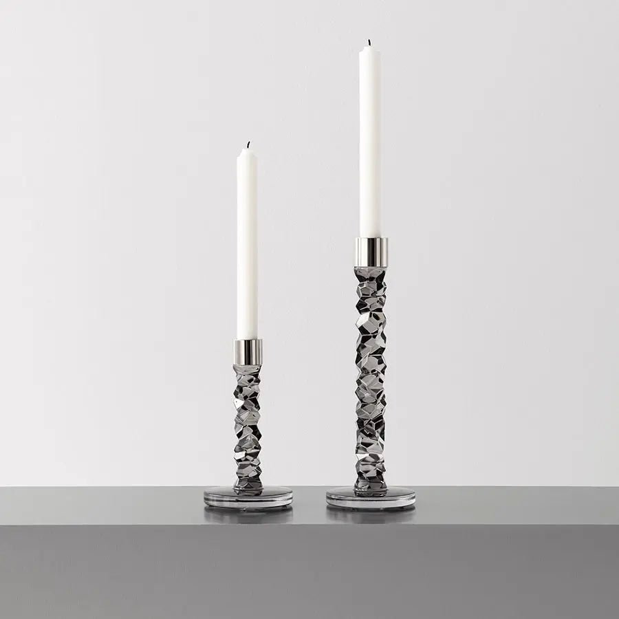 Carat Graphite Candlestick Small Orrefors