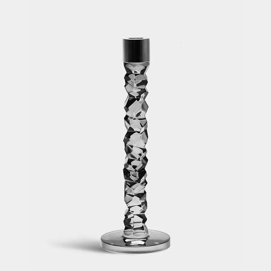 Carat Graphite Candlestick Small Orrefors