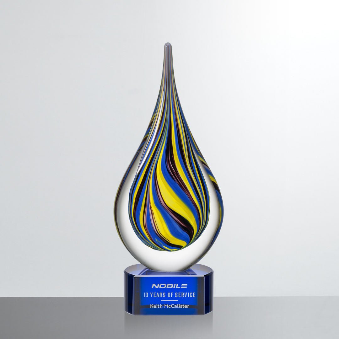 Castleford Art Glass Award – Luxury Trophy crystal edge - Crystal House