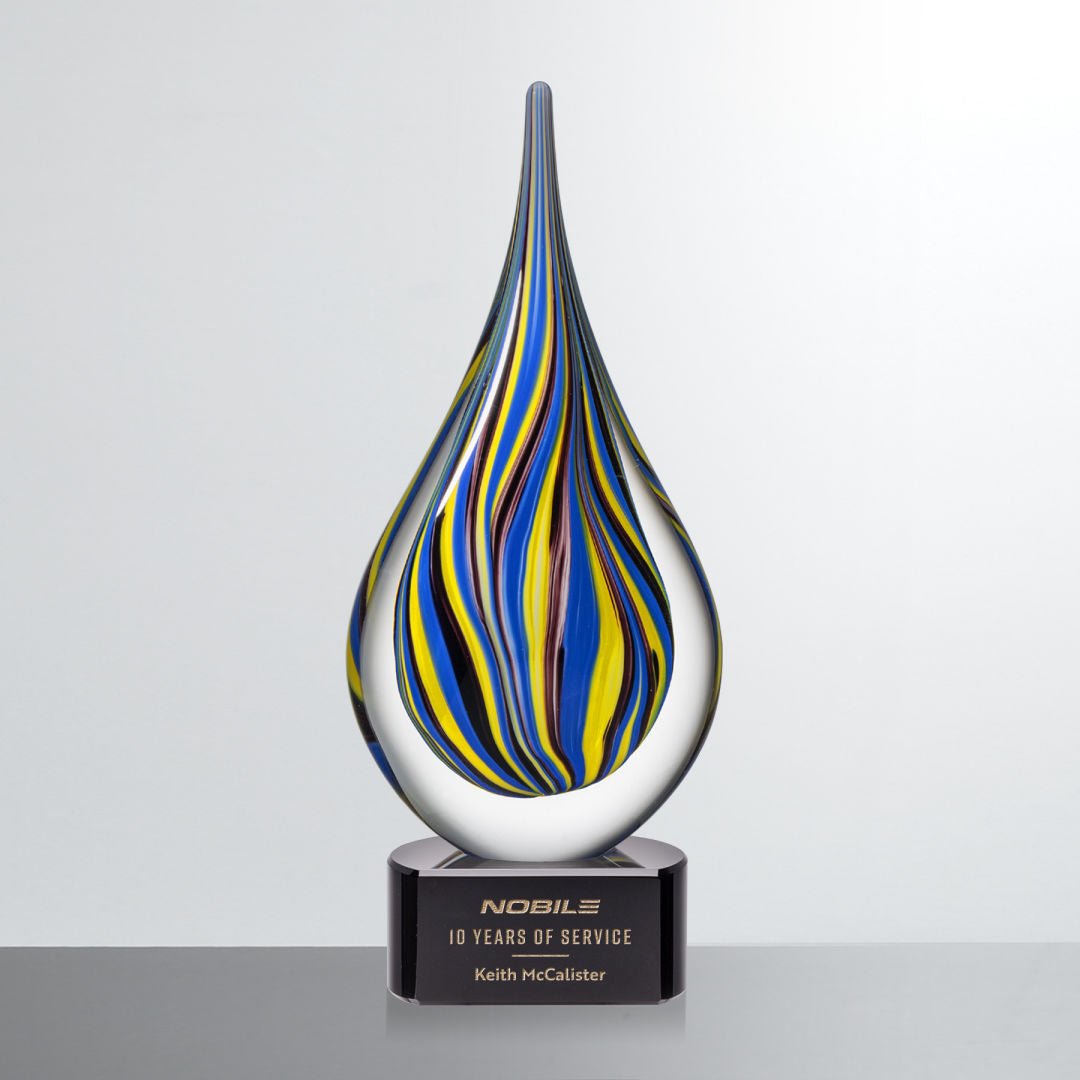 Castleford Art Glass Award – Luxury Trophy crystal edge - Crystal House