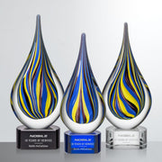 Castleford Art Glass Award – Luxury Trophy crystal edge - Crystal House