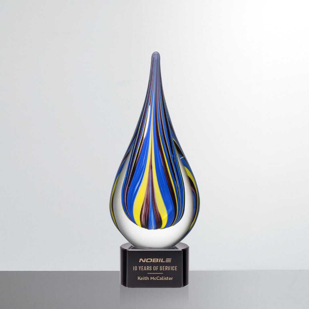 Castleford Art Glass Award – Luxury Trophy crystal edge - Crystal House