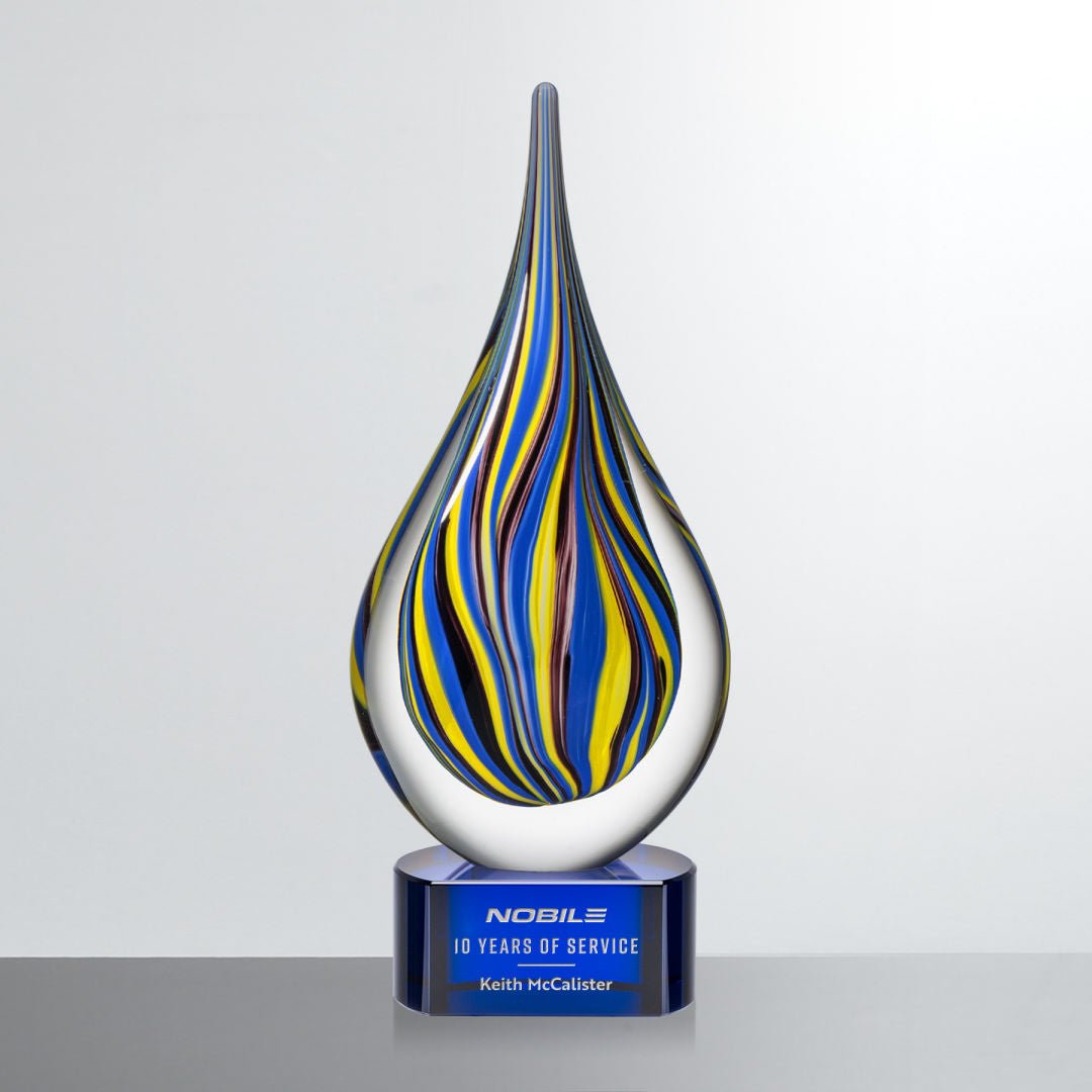 Castleford Art Glass Award – Luxury Trophy crystal edge - Crystal House