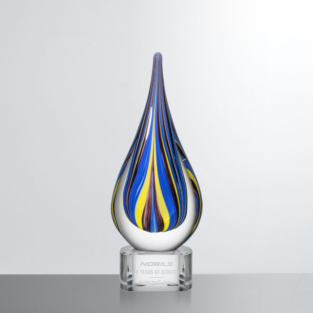 Castleford Art Glass Award – Luxury Trophy crystal edge - Crystal House