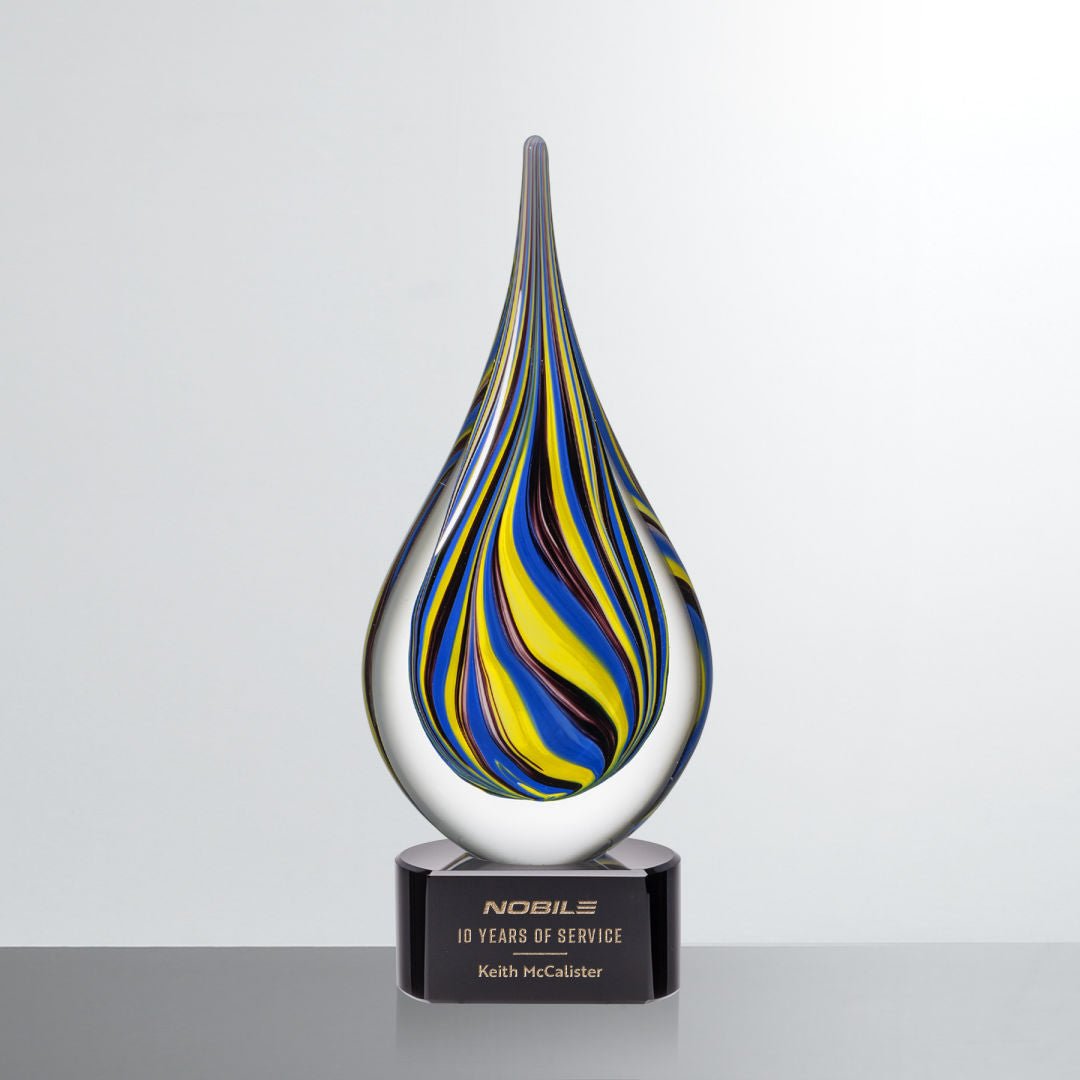 Castleford Art Glass Award – Luxury Trophy crystal edge - Crystal House