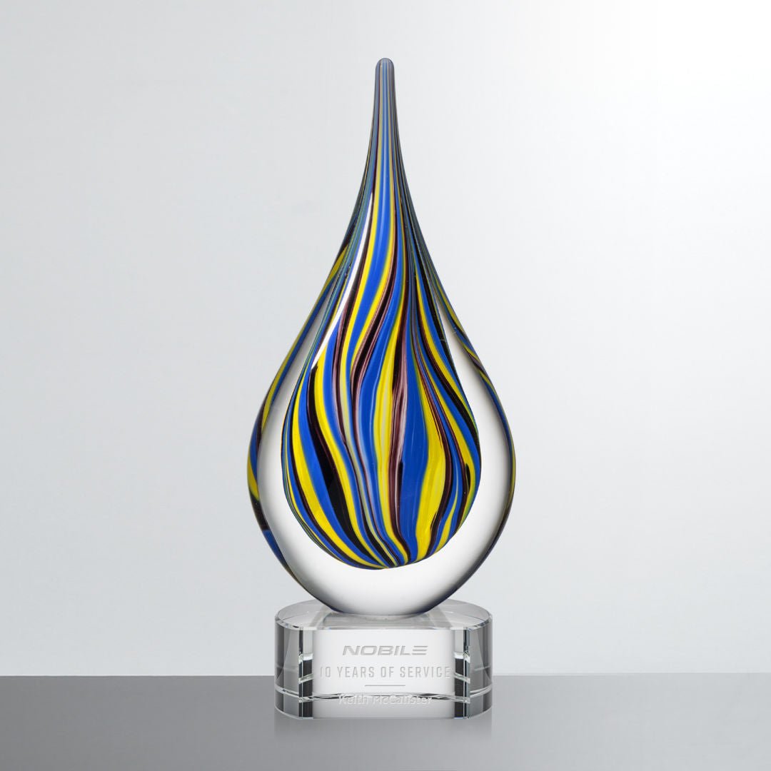 Castleford Art Glass Award – Luxury Trophy crystal edge - Crystal House