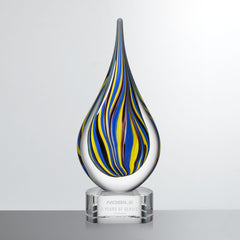 Castleford Art Glass Award – Luxury Trophy crystal edge - Crystal House