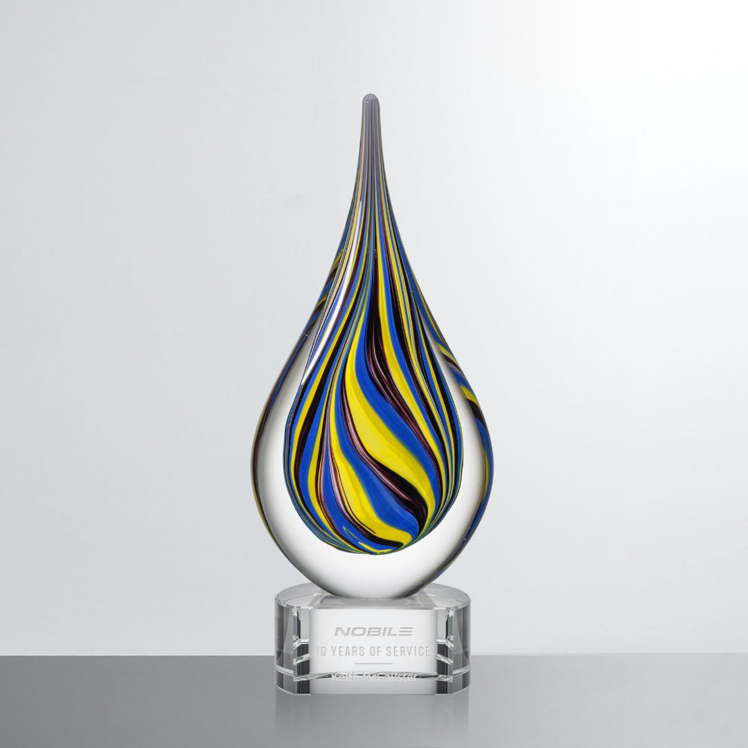 Castleford Art Glass Award – Luxury Trophy crystal edge - Crystal House