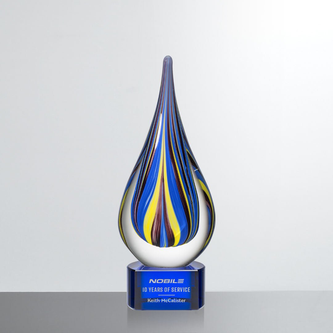Castleford Art Glass Award – Luxury Trophy crystal edge - Crystal House