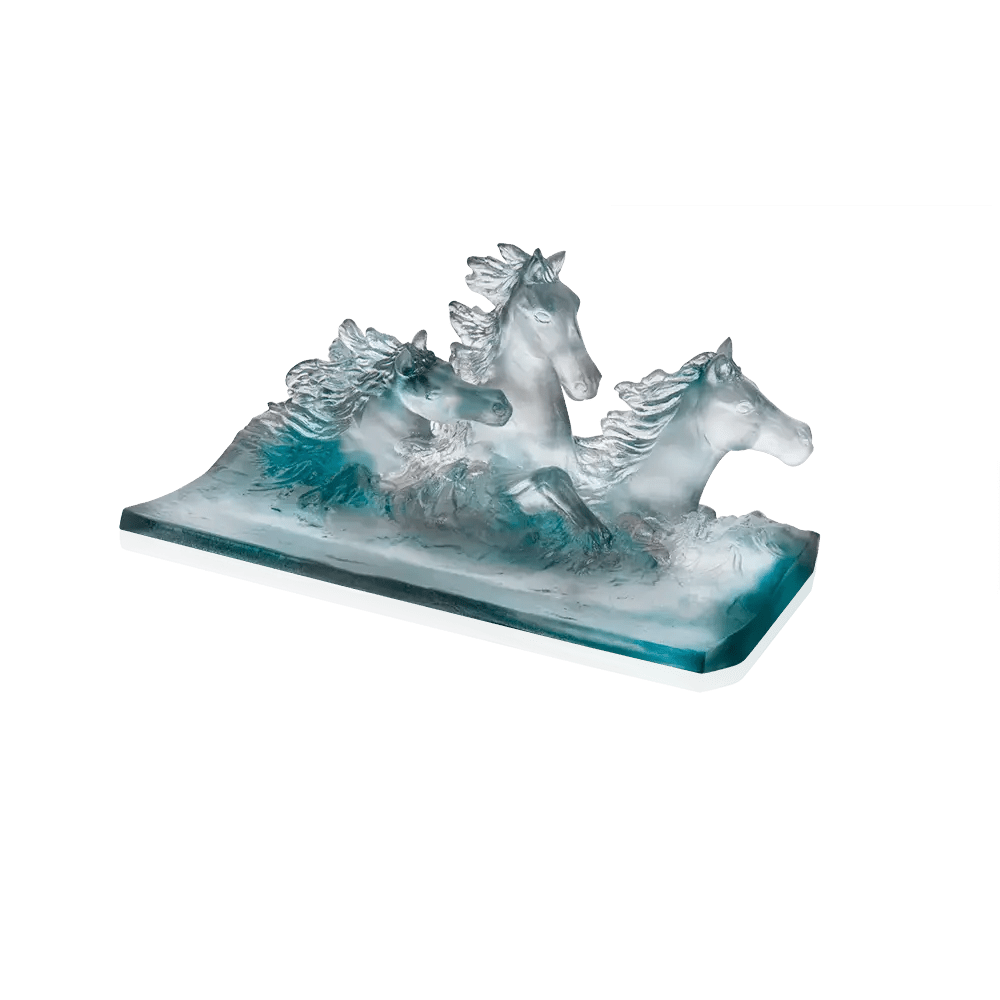 Cavalcade Pencil Holder in Blue & Grey Daum